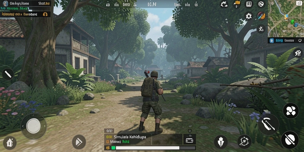 Tampilan gameplay menarik dari <strong>66D</strong> yang menggambarkan simulasi kehidupan sehari-hari.