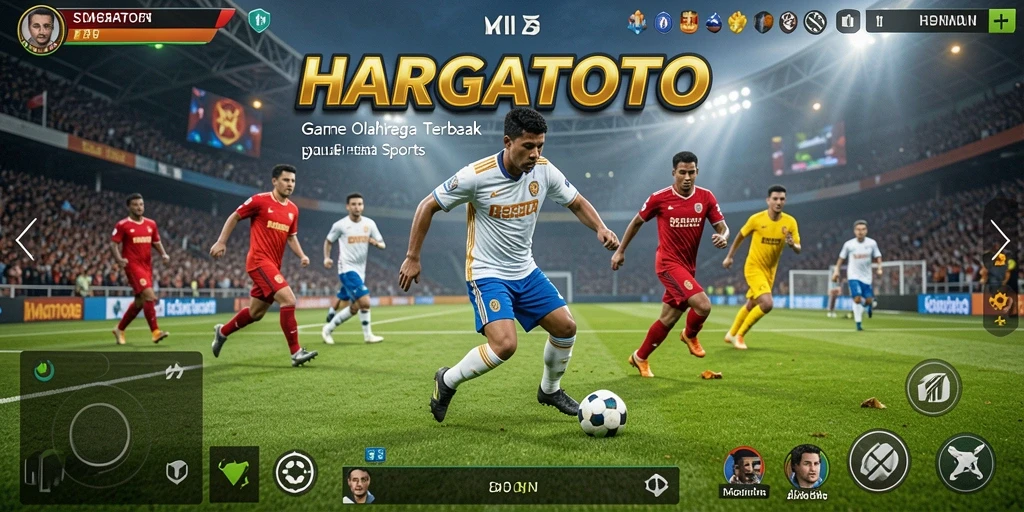 Screenshot HARGATOTO menampilkan aksi seru dalam pertandingan olahraga.