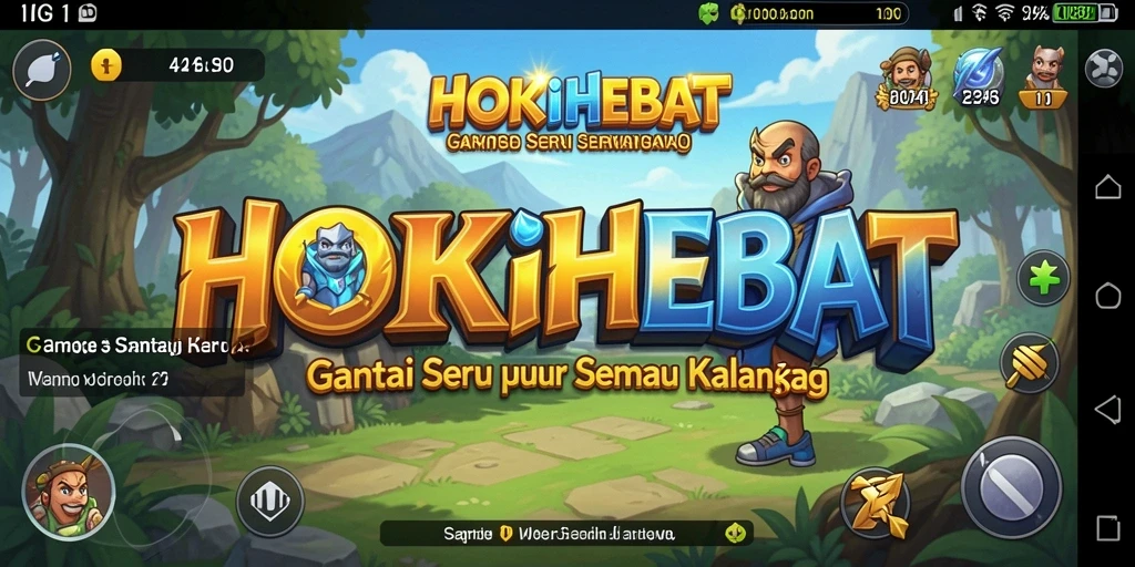 Gameplay santai HOKIHEBAT yang mengasyikkan dan penuh warna.