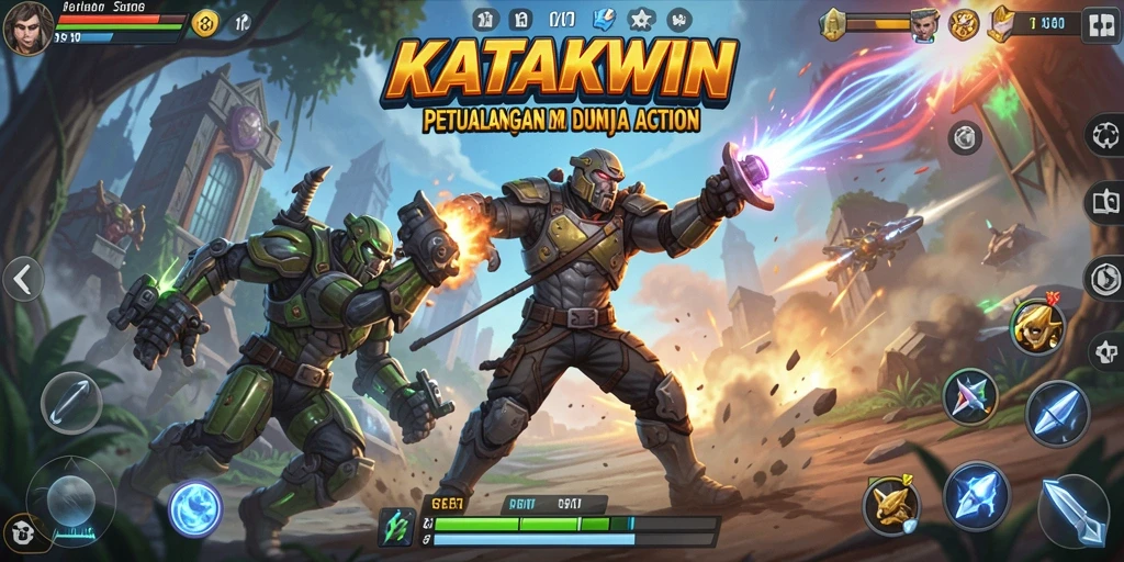 Screenshot gameplay KATAKWIN yang menunjukkan aksi seru dan menegangkan.