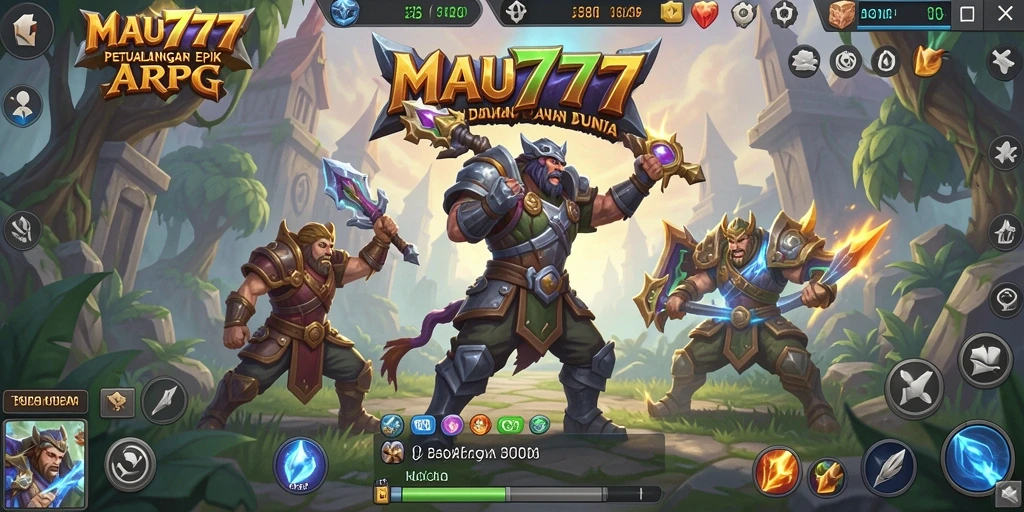 Tampilan epik dari gameplay ARPG di MAU777.
