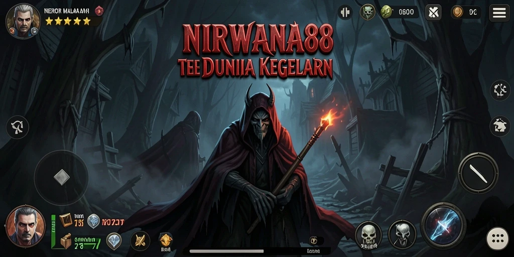 Screenshot menampilkan suasana menyeramkan saat menjelajahi dunia horor.