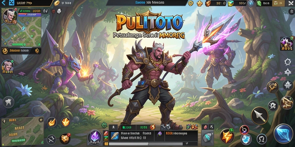Tampilan gameplay PULITOTO yang mengesankan dalam aksi MMORPG.