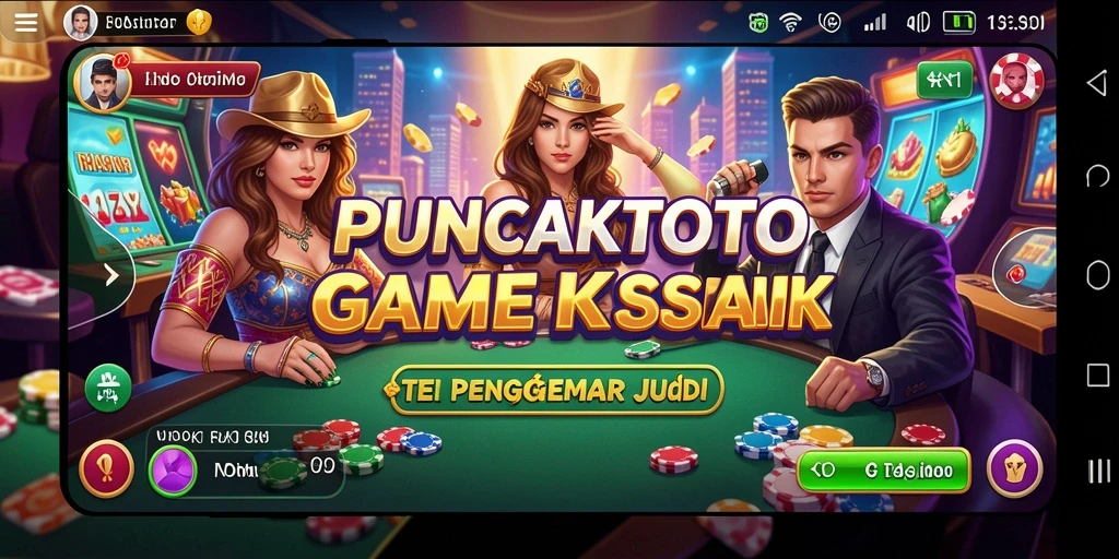 Screenshot gameplay PUNCAKTOTO dengan tampilan menarik dari permainan Kasino.