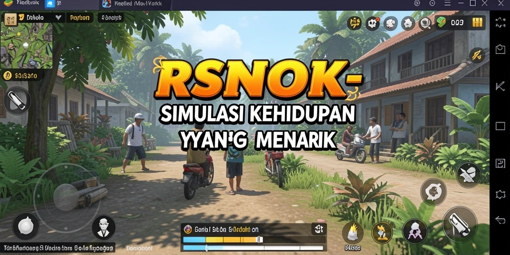 Tampilan gameplay menarik dari RSNOK yang menggambarkan kehidupan sehari-hari.