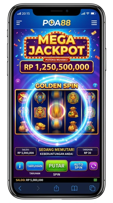 Pengguna sedang mengunduh aplikasi dari poa88.